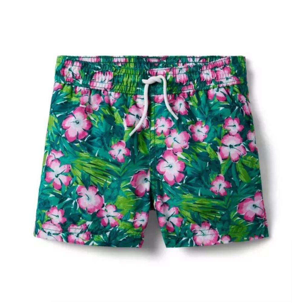 Janie and Jack Recycled Hibiscus Swim Truck Size 12/18 Months